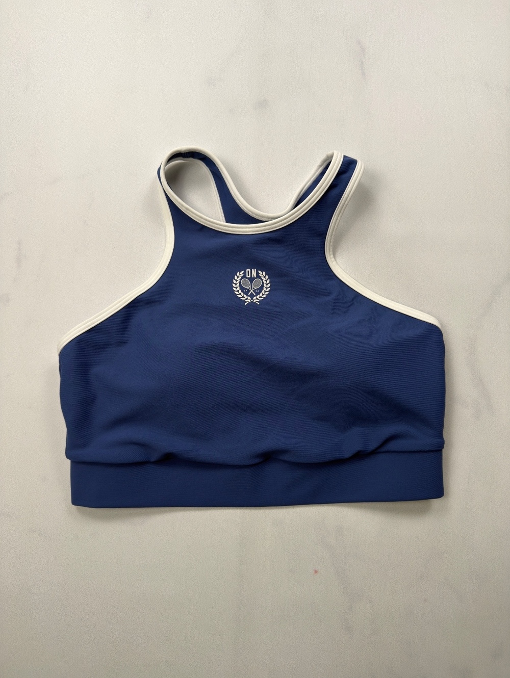 Old Navy Active PowerSoft Sports Bra Navy 2010s Sporty Fitted - Womens M